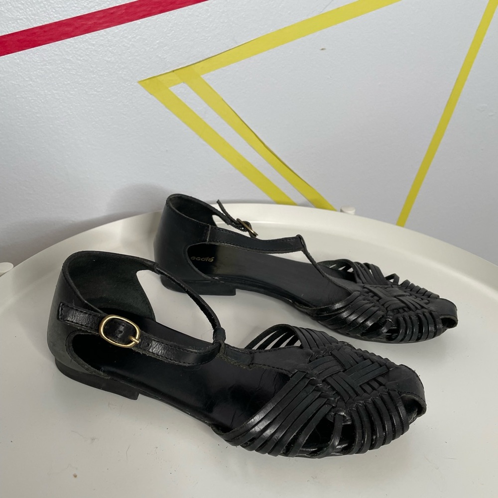 Ecote Leather Braided Sandal